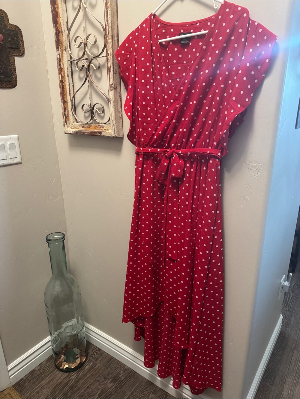 Red Polka Dot Wrap Maxi Dress - Classic Women's Summer Dress